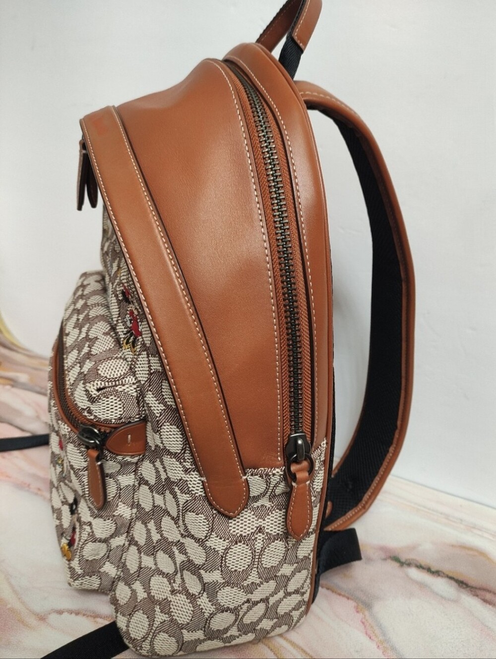 Disney X Coach C8490 Charter Backpack In Signature Textile Jacquard - Picture 2 of 12
